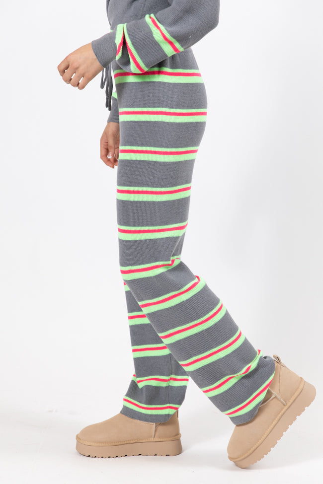Trendy Pink and Green Striped Pants for Women | Comfortable & Stylish Striped Trousers | Perfect for Casual Outfits, Office Wear & Summer Fashion