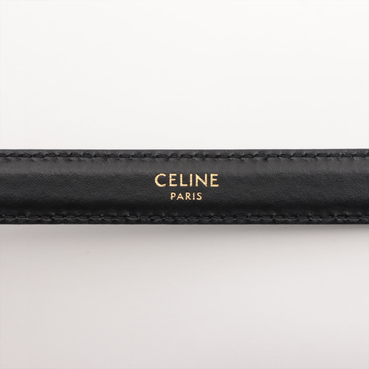Celine Small Triomphe 75cm Black Leather Belt for Women | Luxury Designer Waist Belt | Perfect for Office, Party & Everyday Outfits