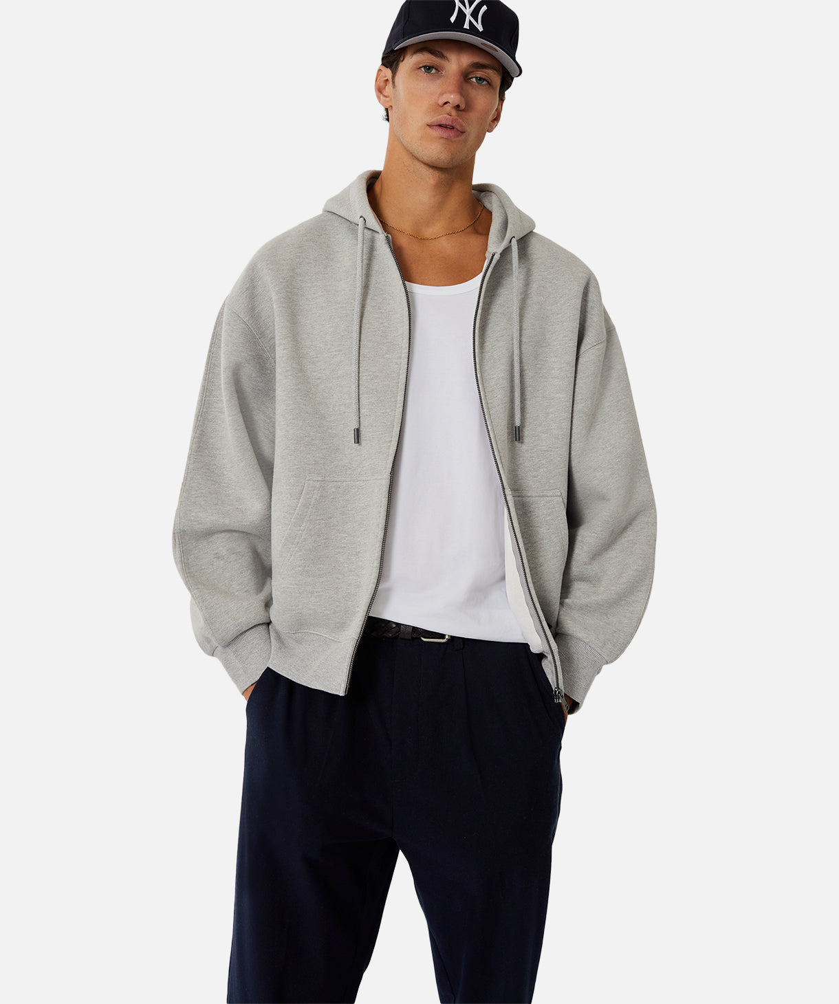 Easton Hoodie - Soft & Comfortable Grey Marle Pullover for Men & Women | Perfect for Casual Wear, Gym, and Outdoor Activities