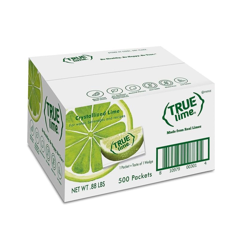 TRUE LIME Water Enhancer Packets - 500 Count (0.03oz Each) | Zero Calorie, Unsweetened Lime Flavoring for Water | Made with Real Limes | Perfect for Bottled Water, Iced Tea, Cocktails & Healthy Recipes