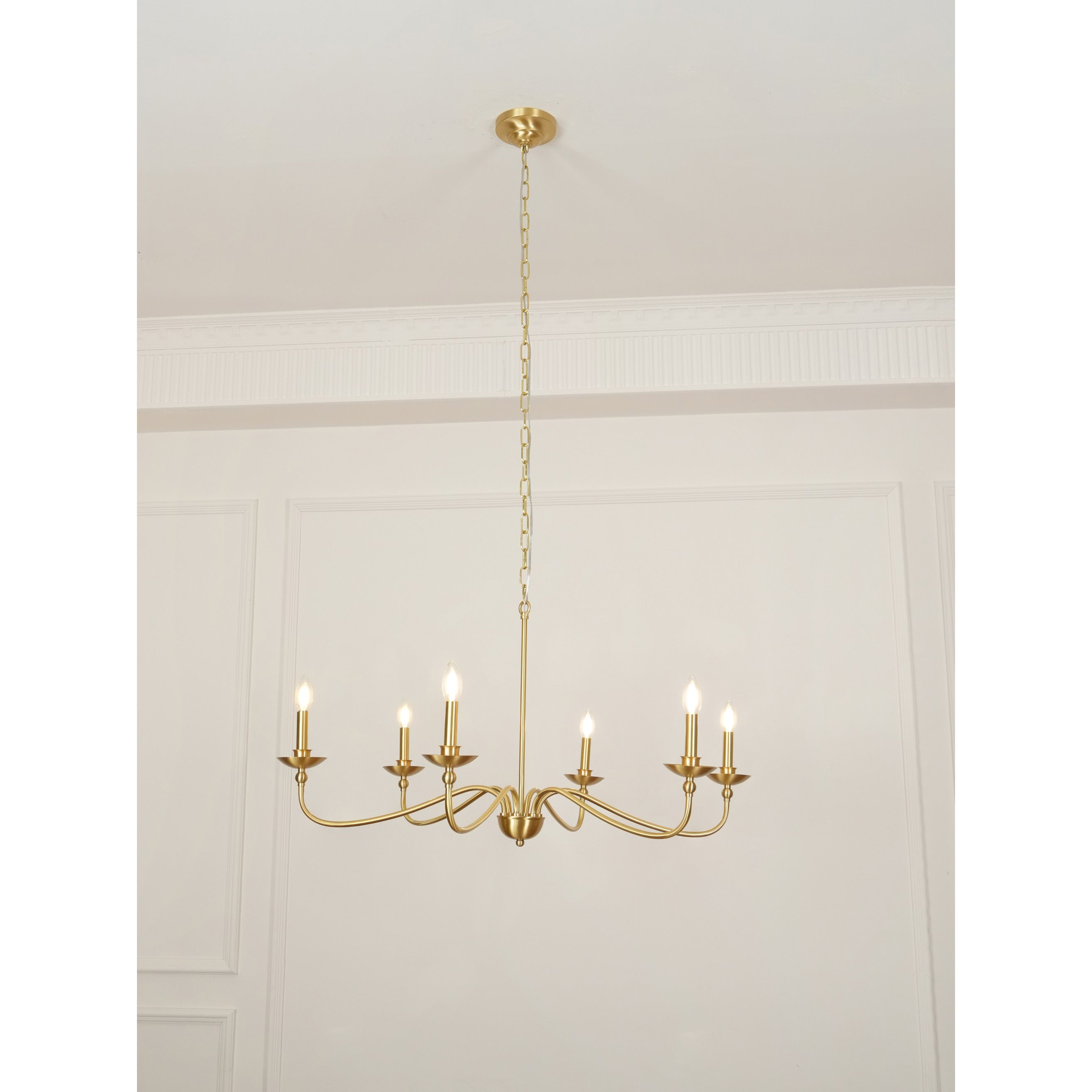 Elegant Eleanor Crystal Chandelier - Modern Ceiling Light Fixture for Dining Room, Bedroom & Living Room Decor