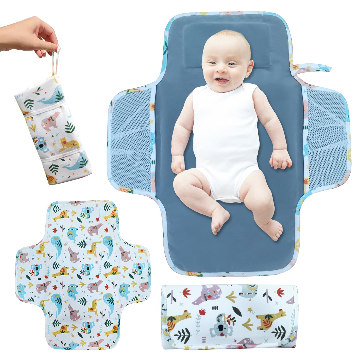 Portable Waterproof Baby Changing Pad - Double-Sided Foldable Diaper Changing Mat for Newborns & Infants | Ideal for Travel, Nursery & On-the-Go Diaper Changes