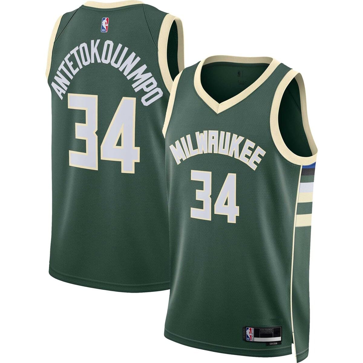 Giannis Antetokounmpo Milwaukee Bucks NBA Youth Basketball Jersey - Green Icon Edition Swingman Jersey for Kids Ages 8-20 - Perfect for Game Day, Fan Events and Sports Enthusiasts