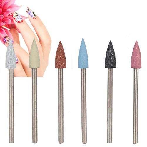 6Pcs Professional Nail Drill Bits Set for Manicure & Pedicure - Electric Nail Grinding Heads for Dead Skin Removal, Nail Polishing & Art - Perfect for Home & Salon Nail Care Tools (03)