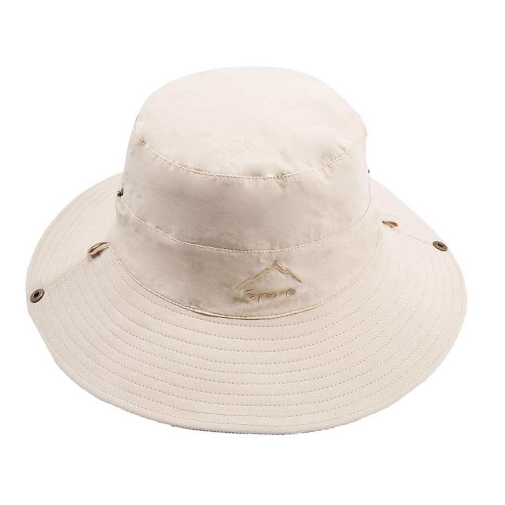Summer Outdoor Sun Hat - Breathable Mesh Boonie Fishing Cap with Double-Sided Design for UV Protection | Beige Bucket Hat for Beach, Hiking & Travel