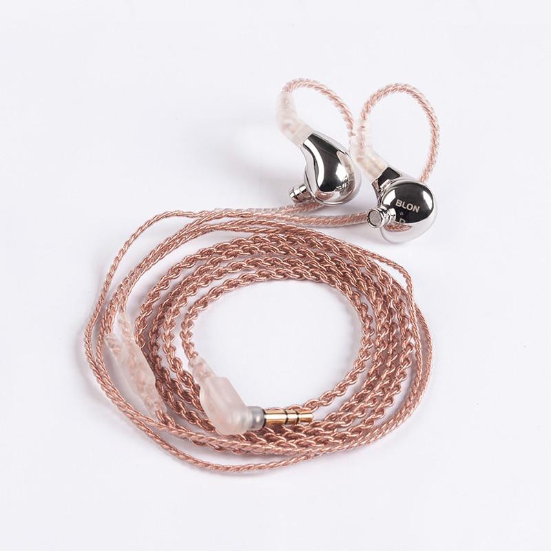 BLON BL-03 4 Core Single Crystal Copper Upgrade Cable - 2PIN 3.5mm Gold-Plated Audio Cable for BLON BL03 IEMs | Perfect for Audiophiles & Music Lovers