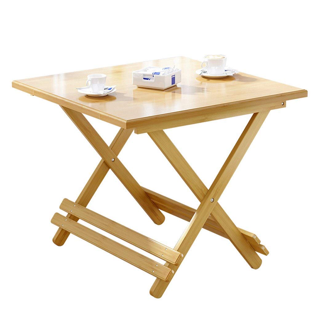 HUOQILIN Foldable Dining Table - 80x80x66cm Compact Rectangular Table for Small Spaces, Kitchen, Apartment, Dorm, Camping & Outdoor Use