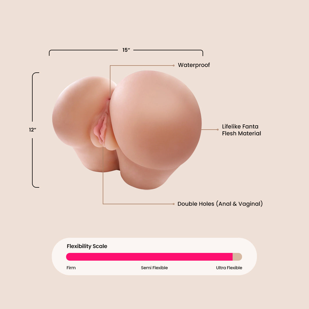 Pipedream Extreme F_ck Me Silly Bubble Butt - Giant Sized Mega Masturbator for Men | Ultra-Realistic Anal Sex Toy for Intense Solo Pleasure & Couples Play