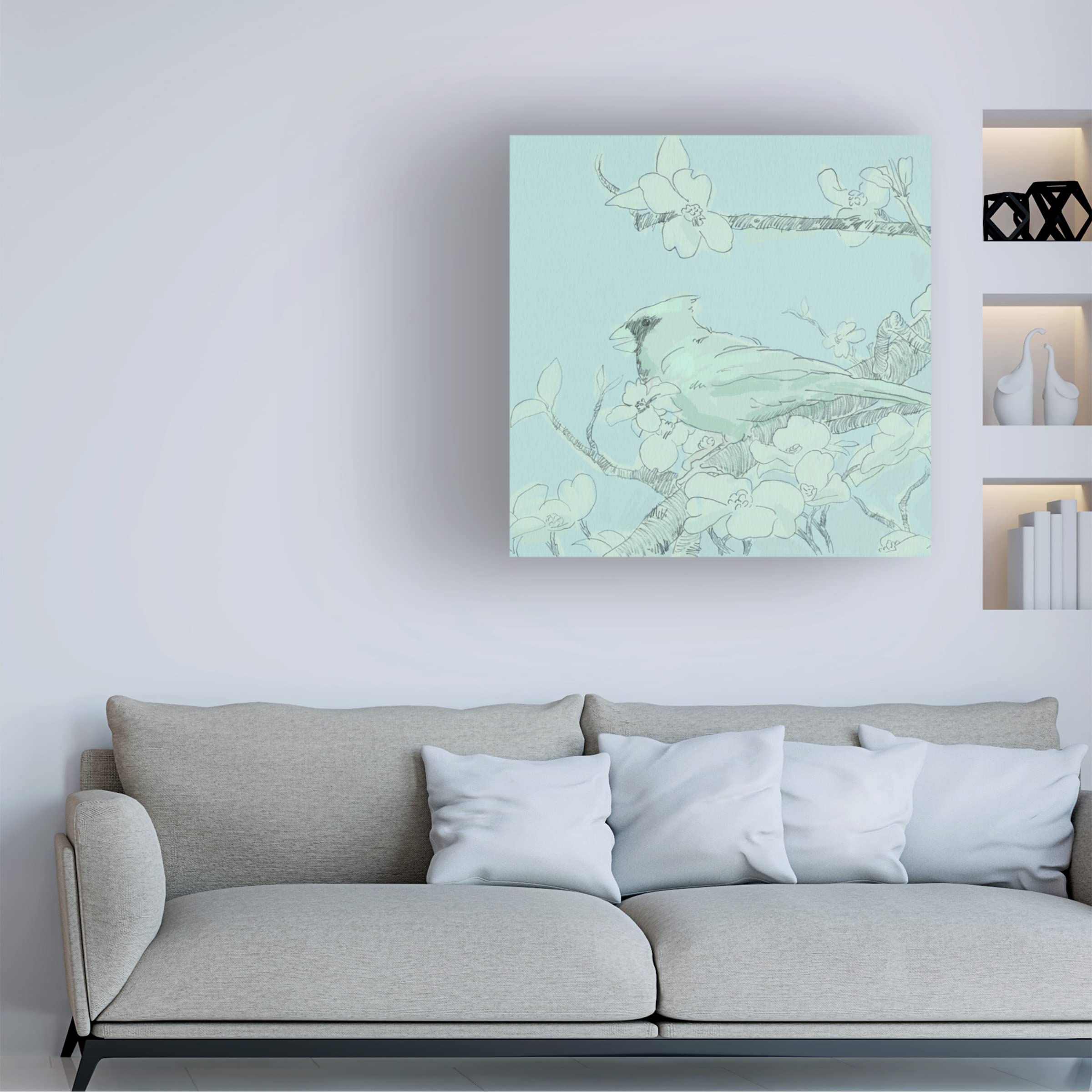 Jacob Green 'Backyard Bird Sketch II' Canvas Wall Art - Handmade Nature Inspired Painting for Home & Office Decor | Perfect Gift for Bird Lovers & Art Collectors