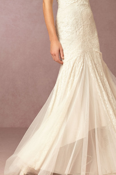 BHLDN Watters Love Marley Wren Gown - Elegant Lace Wedding Dress for Brides, Perfect for Beach, Garden & Romantic Ceremonies