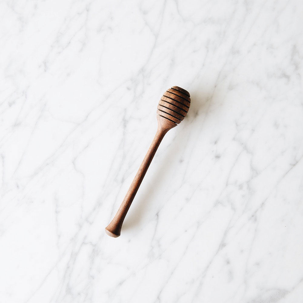 Premium Acacia Wood Honey Dipper - Natural Wooden Stirring Stick for Tea, Coffee & Baking - Eco-Friendly Kitchen Utensil for Drizzling Honey, Syrup & Sauces