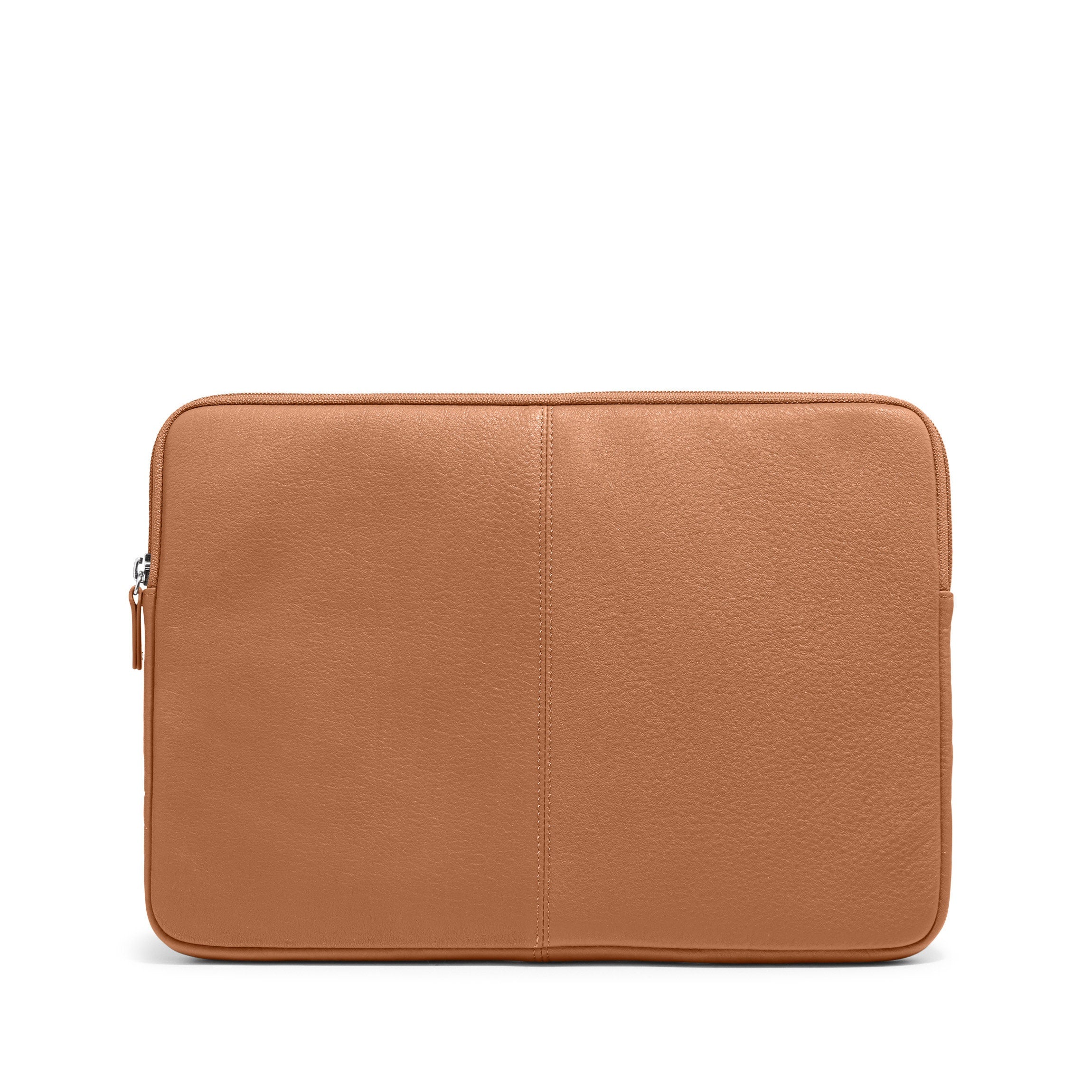 13/14 Inch Slim Laptop Sleeve in Premium Cognac Leather - Protective Case for MacBook Air/Pro, Ultrabook - Perfect for Office, Travel & School