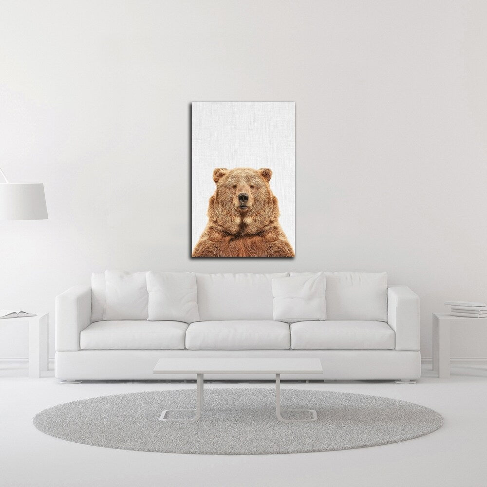 Bear by Tai Prints - Stunning Canvas Wall Art, Ready to Hang - Perfect for Living Room, Bedroom & Office Decor