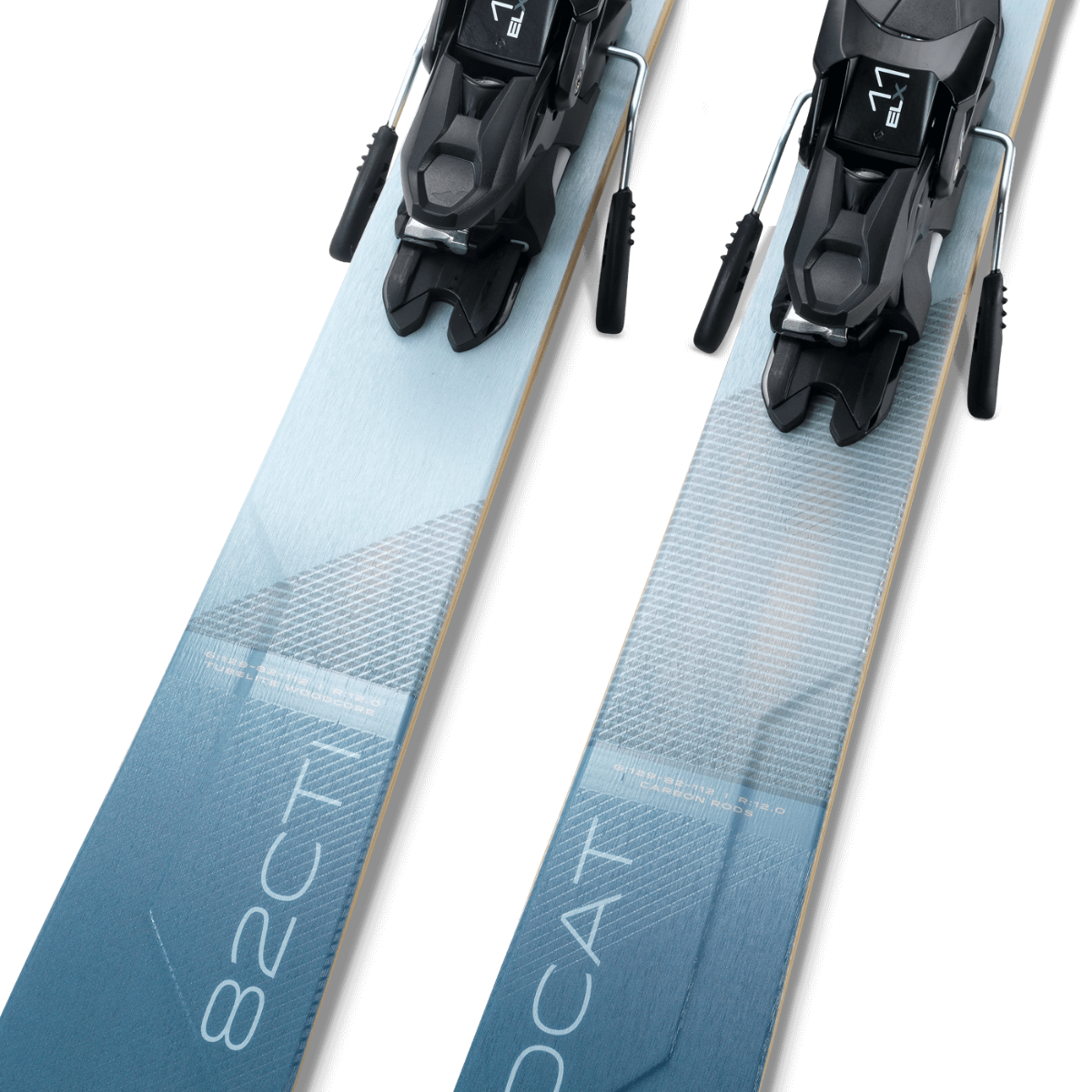 Elan WILDCAT 82 CTI PS Skis with ELX 11.0 DB383418 Bindings 2025 - Perfect for All-Mountain Skiing and Freeride Adventures