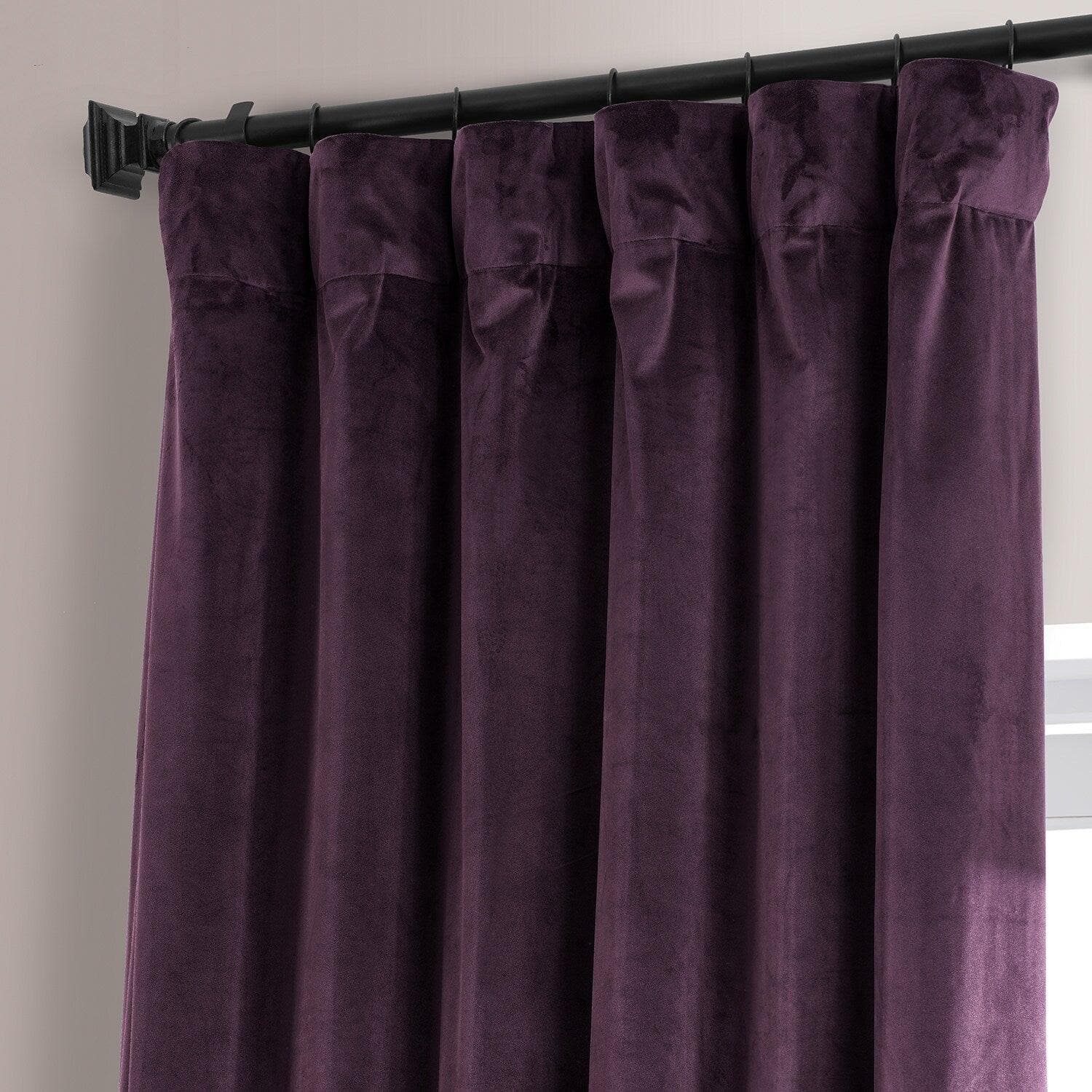 Plum Blossom Signature Plush Velvet Blackout Curtains for Bedroom & Living Room - Thermal Insulated Noise Reducing Window Drapes for Hotels, Home Decor