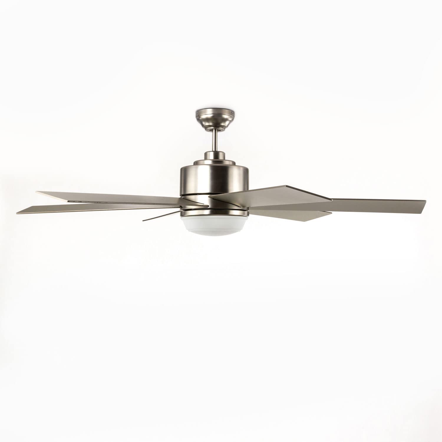 251 First Selby Brushed Nickel One-Light Ceiling Fan with Light Kit - Perfect for Bedroom, Living Room & Office Cooling & Lighting