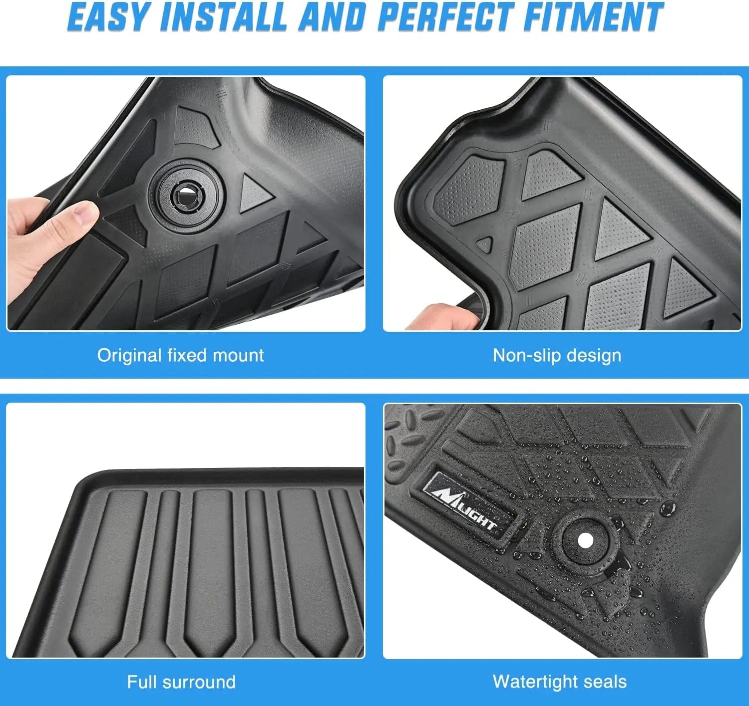 Premium TPE Floor Mats for Chevy Traverse (2018-2025) - All-Weather Protection, Custom Fit Car Floor Liners - Perfect for Road Trips, Daily Commute & Family Adventures