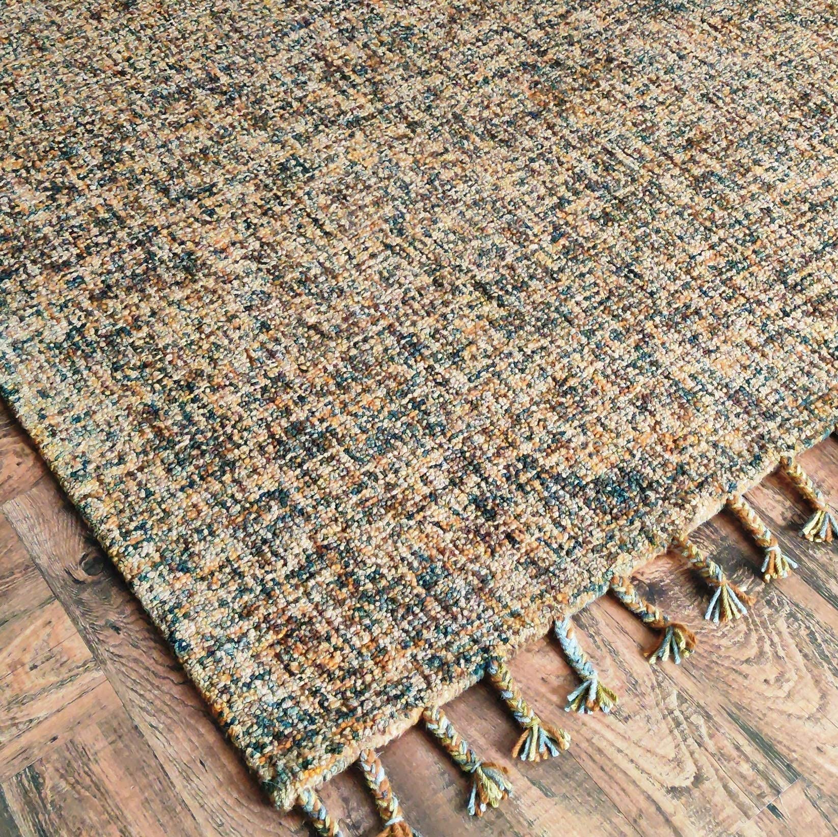 Handmade Nomad Forest Wool Rug - Natural Fiber, Easy Maintenance, Non-Slip - 2'6