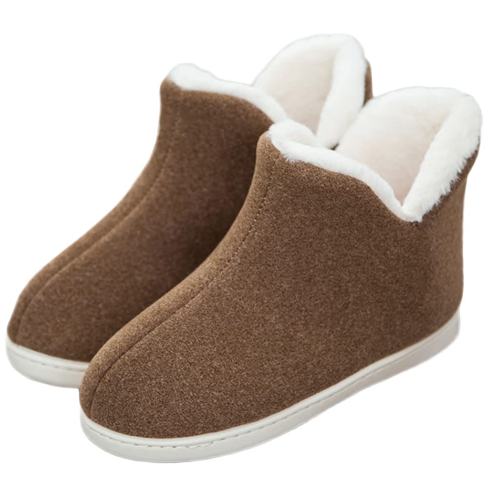 Women's Fluffy Winter Boots Slippers - Warm Thick Fur Indoor/Outdoor House Shoes with Non-Slip Sole | Cozy Homewear for Winter, Perfect for Lounging, Office & Outdoor Errands