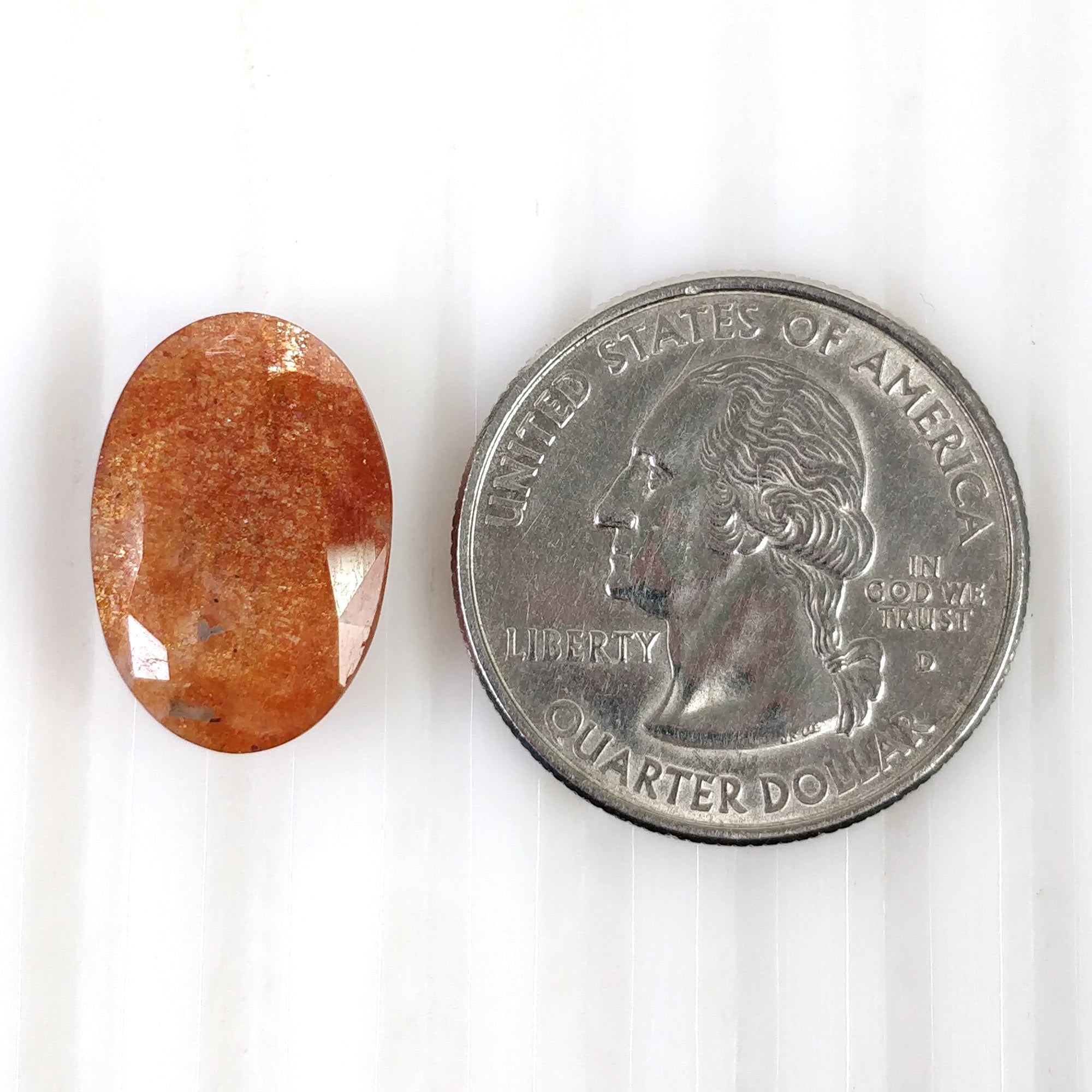 Natural Untreated Chatoyant Orange Sunstone Gemstone - 9.15cts Oval Cut 18x12mm (Video Included) | Healing Crystal Jewelry Making, Meditation & Energy Work