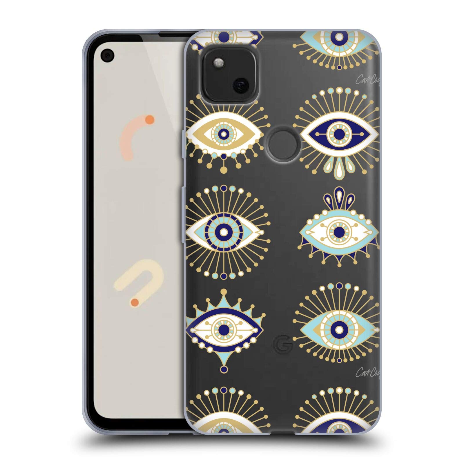 Cat Coquillette Evil Eye Soft Gel Case for Google Pixel 4a - Stylish Protection
