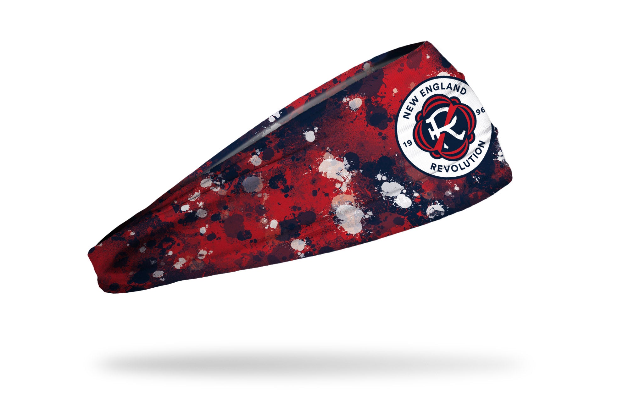New England Revolution Splatter Big Bang Lite Headband - Adjustable Sweatband for Running, Soccer & Workouts - Lightweight & Breathable Sports Headband for Men & Women