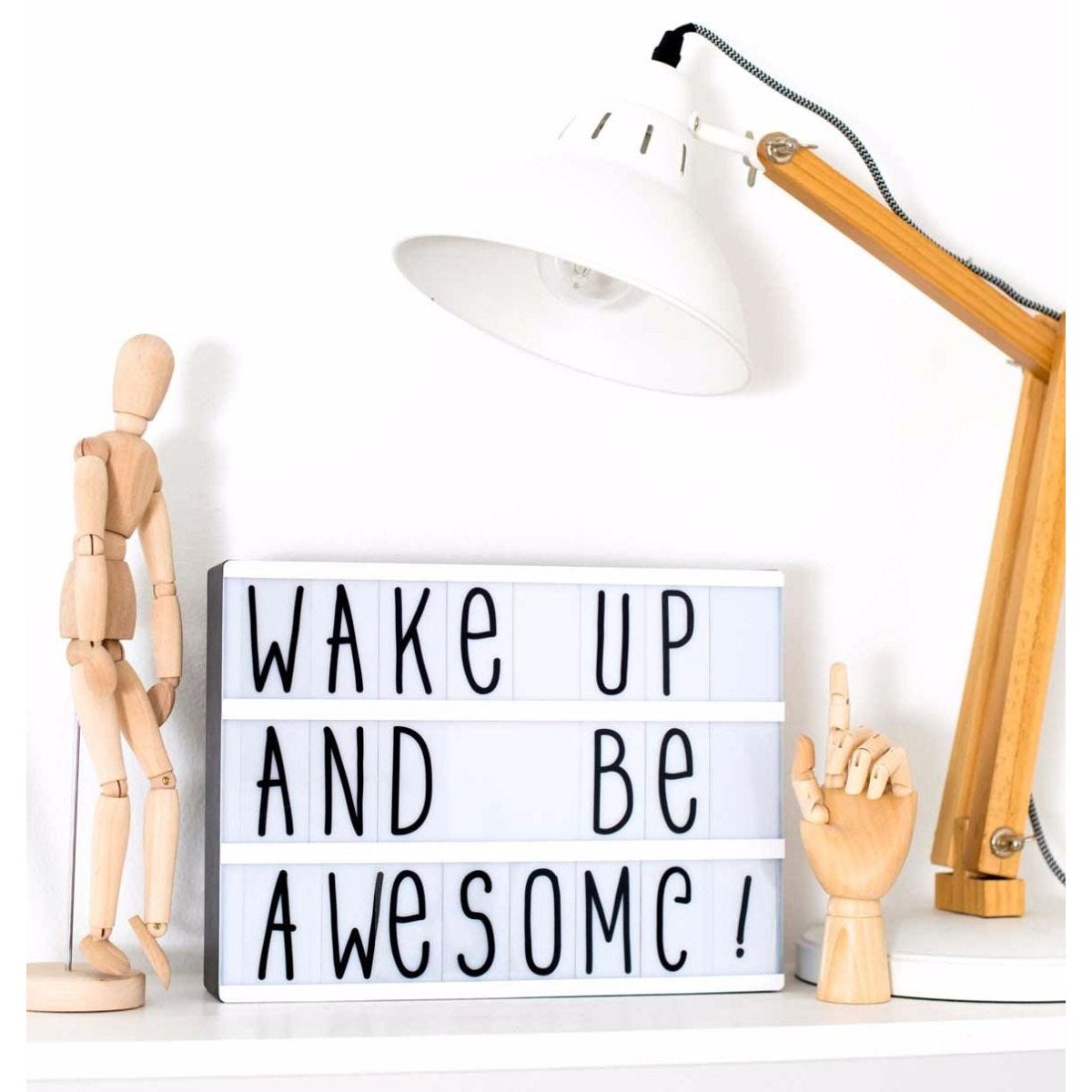 A Little Lovely Company Lightbox Letter Set - Hand Drawn LED Message Board for Home Decor, Wedding, Birthday & Party Decorations