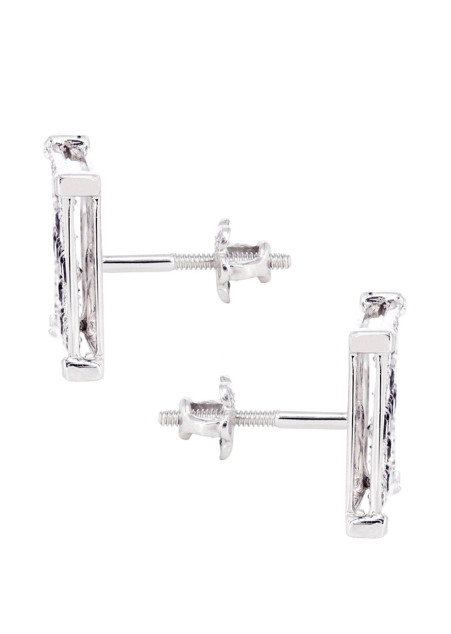 0.68 Carat Diamond Stud Earrings for Men in 14K White Gold - Perfect for Gifts, Weddings & Special Occasions