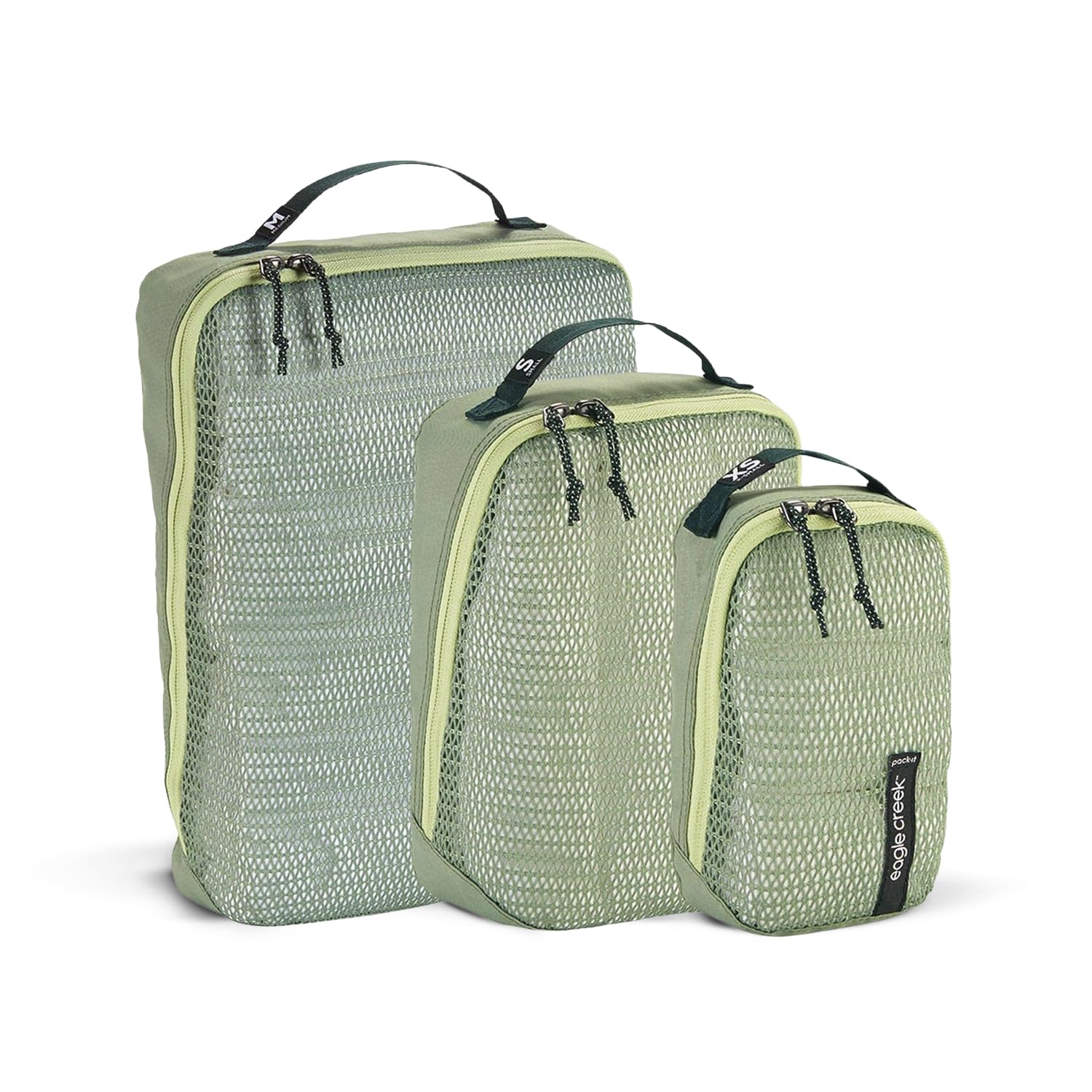 Eagle Creek Pack-it Reveal Cube Set (XS/S/M) - Mossy Green Travel Organizers for Luggage, Backpacks & Suitcases | Perfect for Camping, Business Trips & Vacation Packing