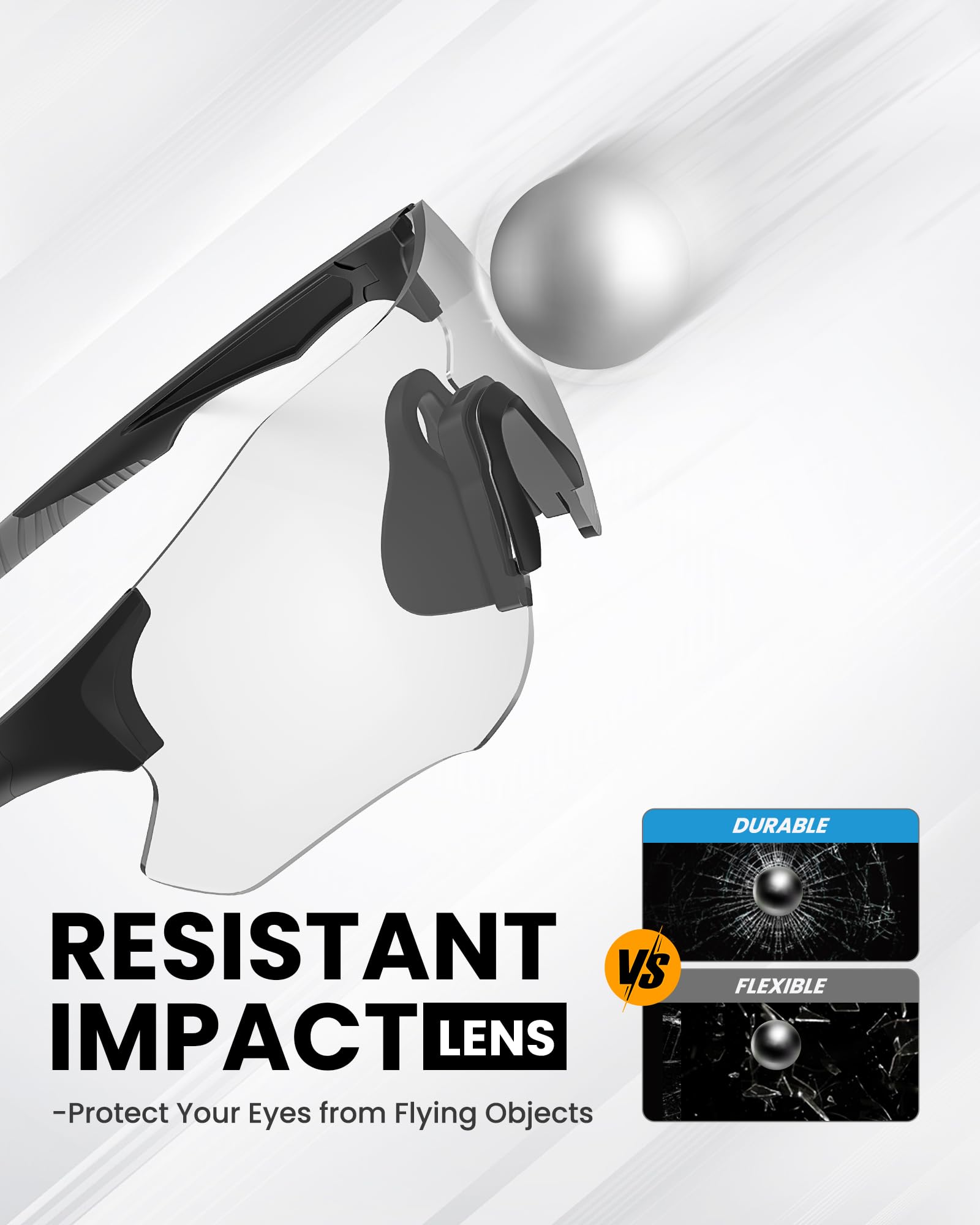OutdoorMaster HawkSharp HD Photochromic Sports Sunglasses for Men & Women - UV Protection, Lightweight & Anti-Glare - Perfect for Cycling, Running, Baseball & Outdoor Adventures