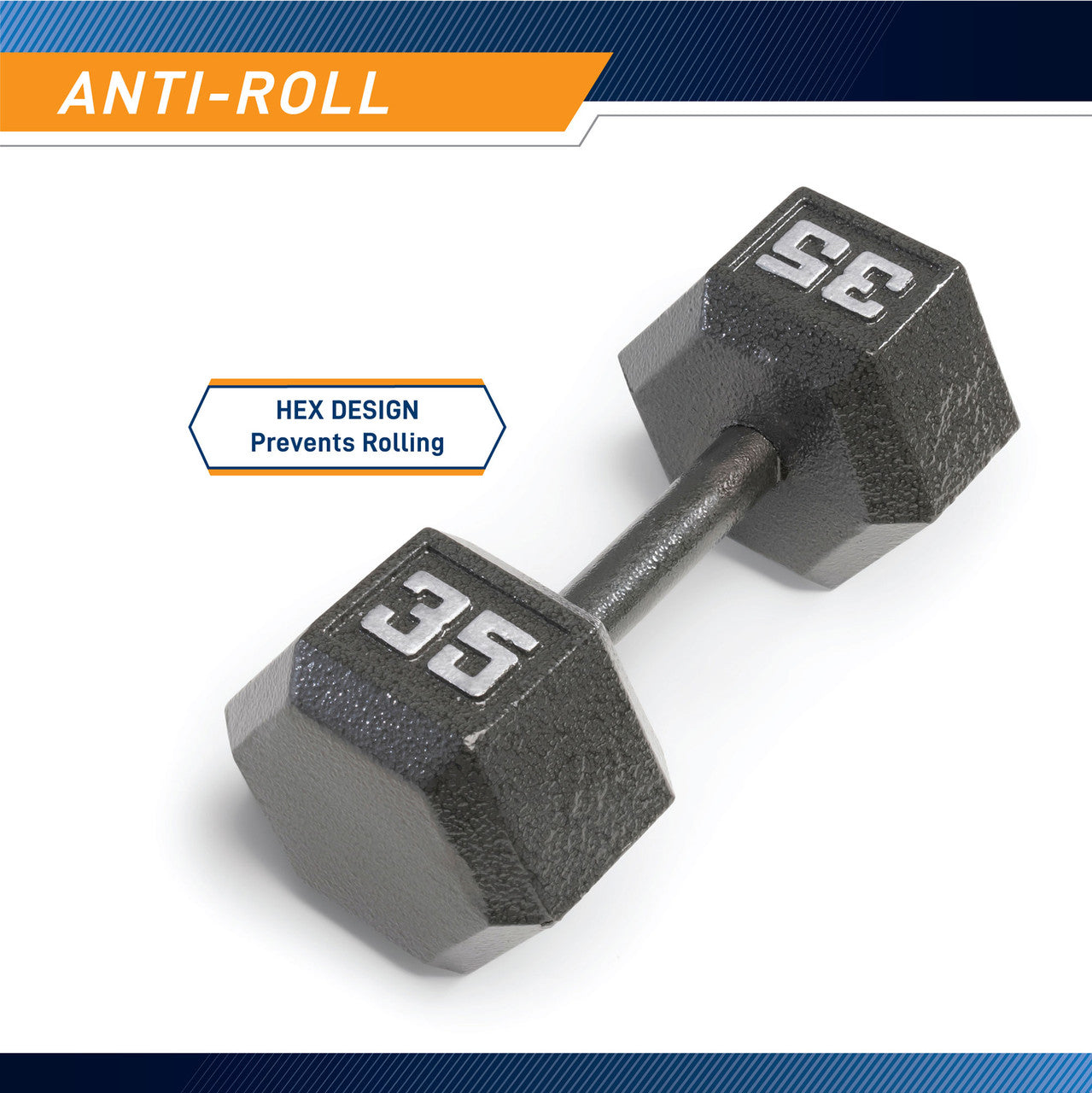 Marcy 35lb Hex Dumbbell Set - Premium Cast Iron Weight for Strength Training, Home Gym & Workout - Perfect for CrossFit, Bodybuilding & Fitness Enthusiasts