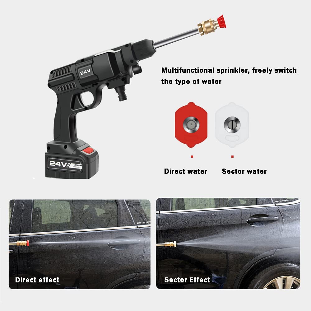 Cordless Electric Pressure Washer - 1600PSI Handheld Power Washer for Car Washing, Garden Cleaning, Pool & Patio Maintenance | Portable High Pressure Cleaner Machine Kit with Rechargeable Battery