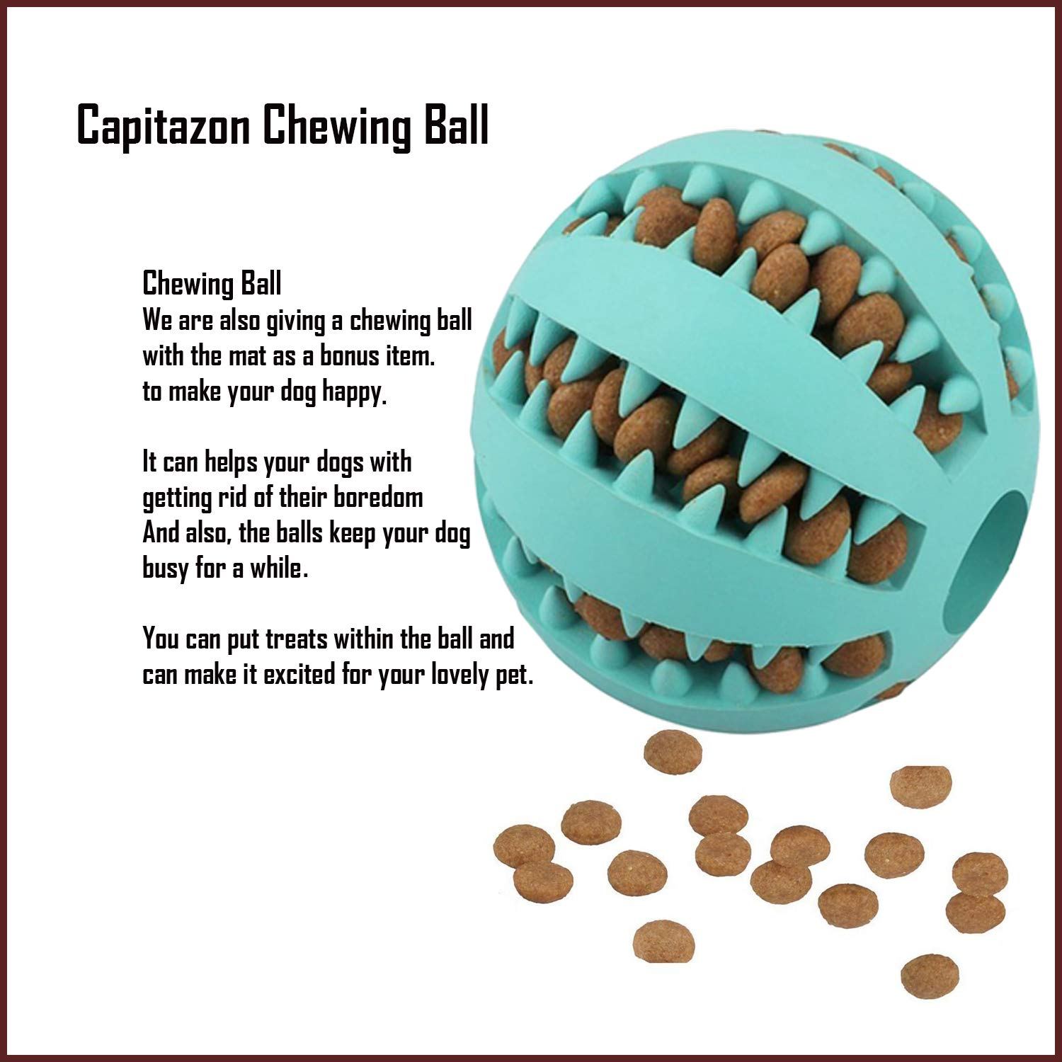 CYOIDAI Durable Dog Ball Toys with Silicone Feeding Bowl Mat - Interactive IQ Puzzle Chew Toys for Small & Large Dogs - Teeth Cleaning, Chewing, Playing & Treat Dispensing - Perfect for Indoor Play, Training & Mental Stimulation