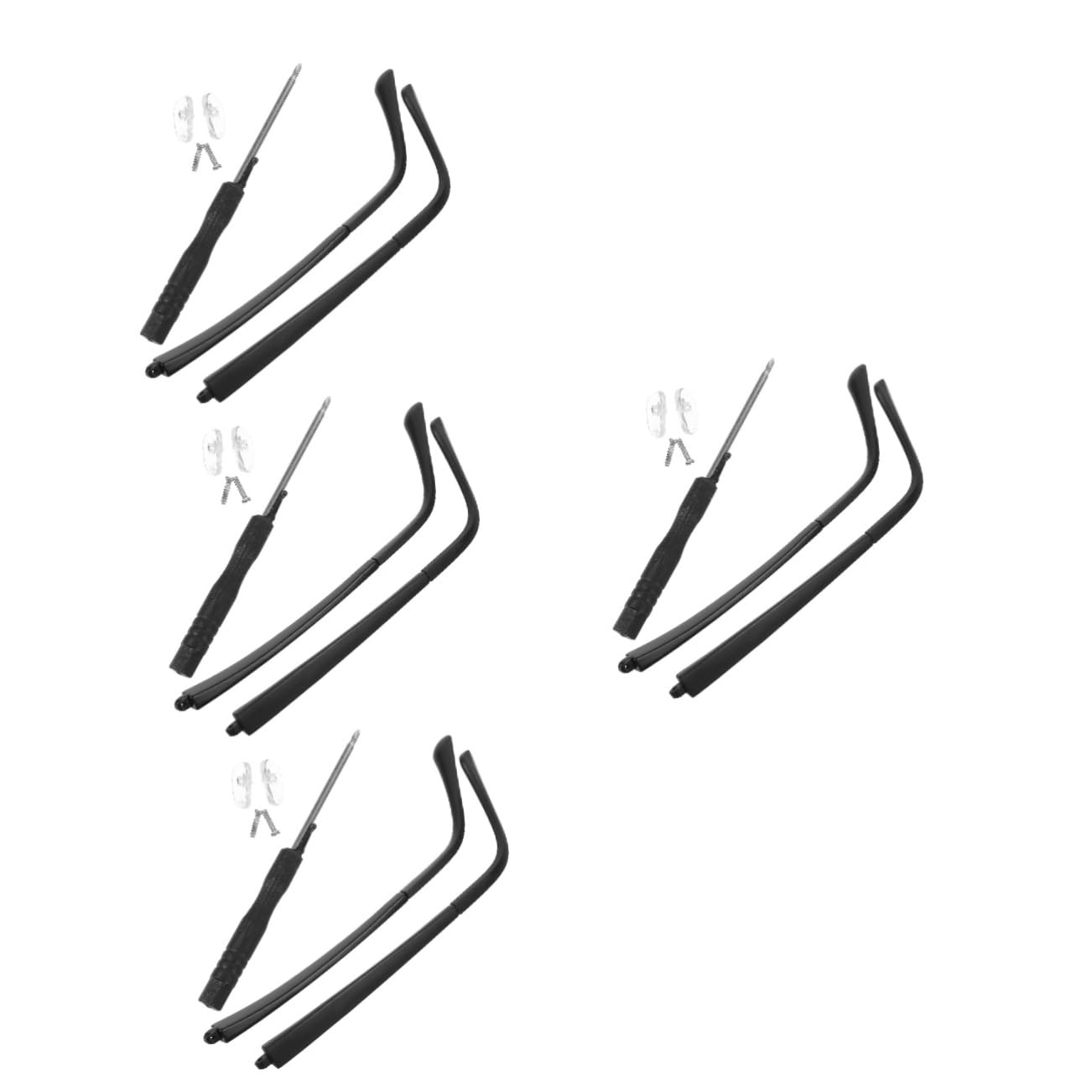 FOMIYES 4 Pairs of Glasses Replacement Arms & Nose Pads - Universal Eyeglass Frame Repair Kit for Sunglasses, Reading Glasses - DIY Eyewear Accessories for Home, Office, and Travel Use