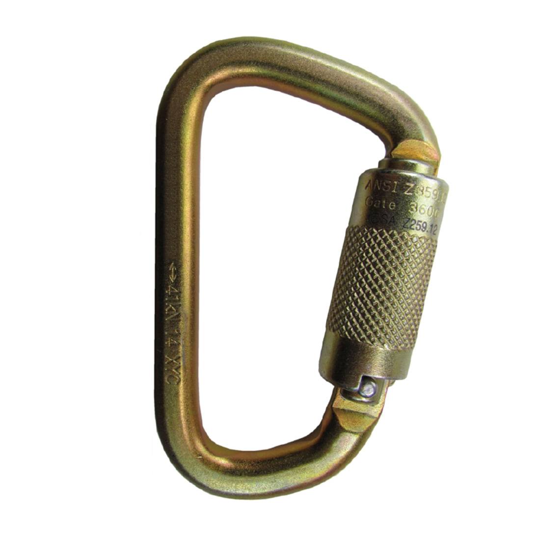 Sky Genie Auto Locking Carabiner - Heavy Duty Steel Climbing Carabiner for Rock Climbing, Hiking, Camping & Outdoor Safety Gear