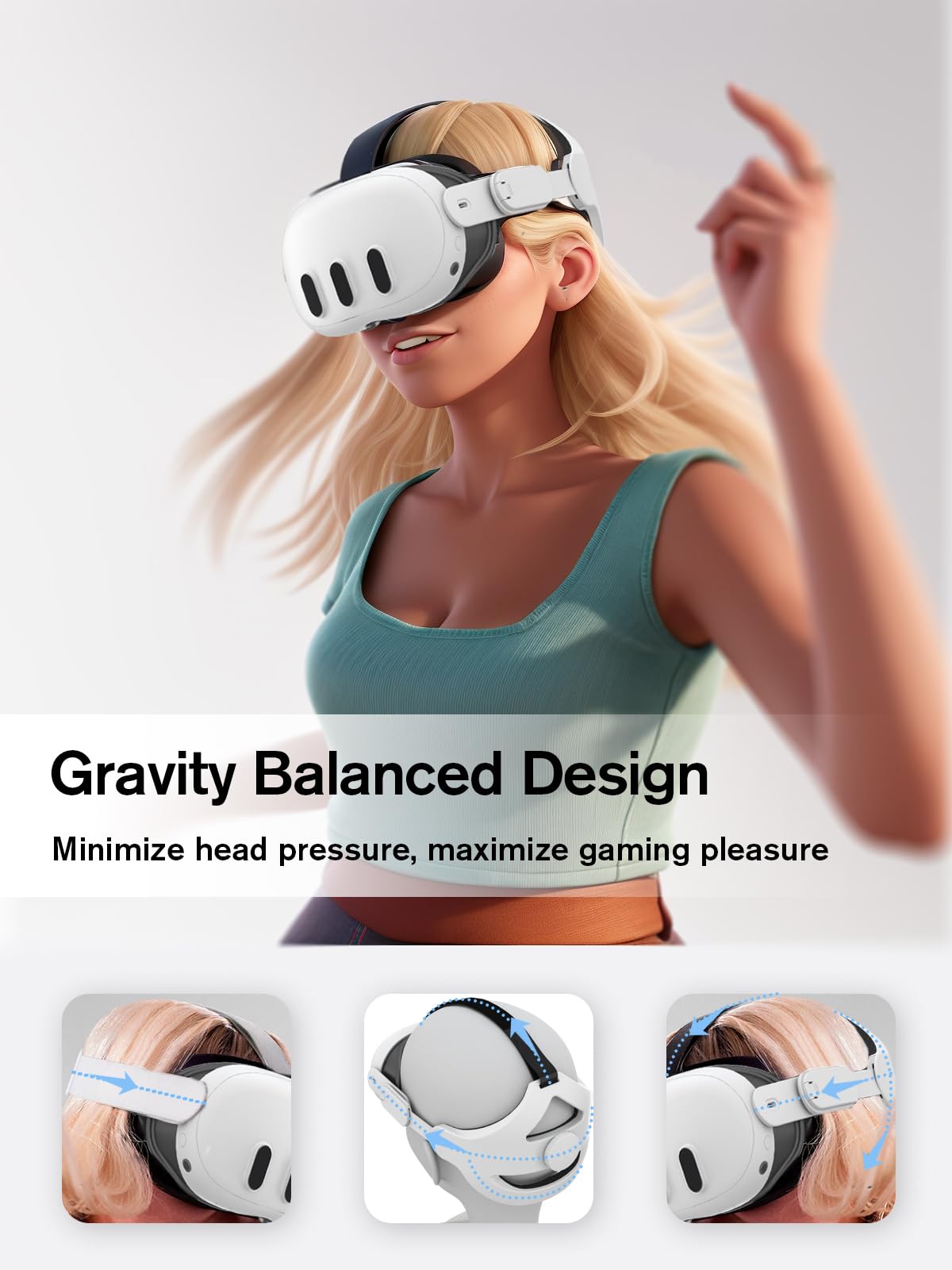 Adjustable Head Strap for Oculus Quest 2 VR Headset - Replacement Elite Strap for Enhanced Comfort & Support - Perfect for Gaming, VR Fitness & Extended Play Sessions