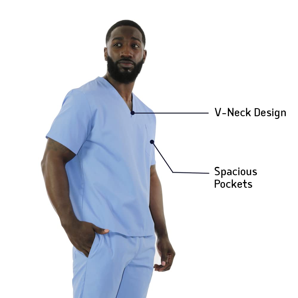 Unisex V-Neck Scrubs Top - Doctor & Nurse Coat for Medical Professionals, Hospital & Lab Workwear | Comfortable Yoga-Inspired Healthcare Uniform for Long Shifts