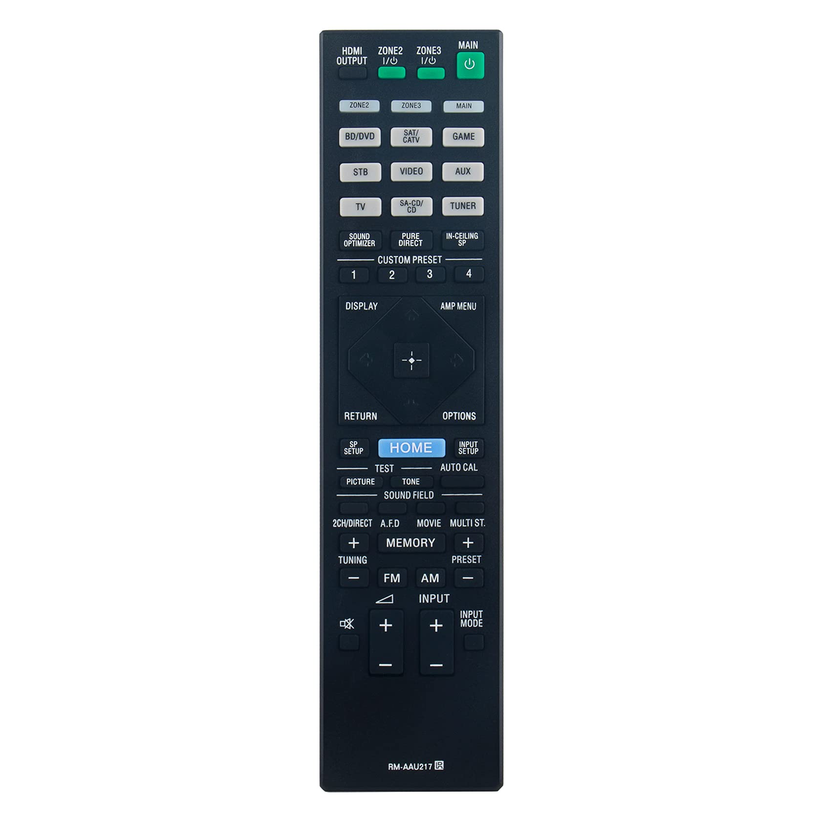 Allimity RM-AAU217 Replacement Remote Control Compatible with Sony AV Receiver STR-ZA3100ES, STR-ZA2100ES, STR-ZA1100ES, STR-ZA5000ES - Perfect for Home Theater & Audio System Control