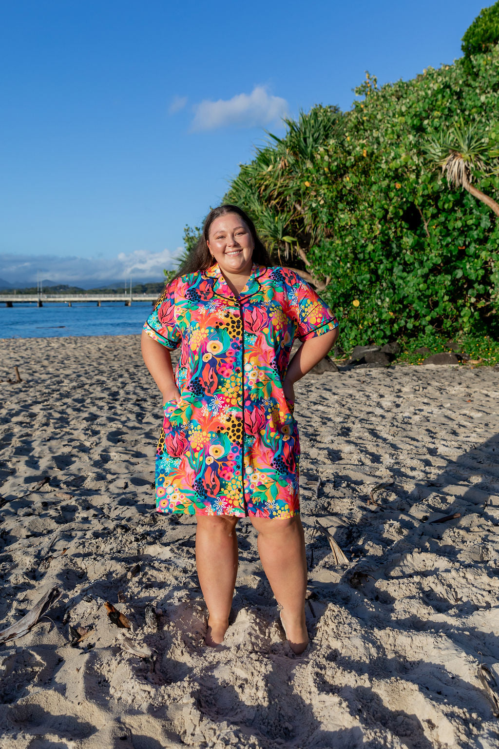Kasey Rainbow Matilda Sundown Nightie - Soft & Comfortable Sleepwear for Women - Perfect for Relaxing at Home or Cozy Evenings