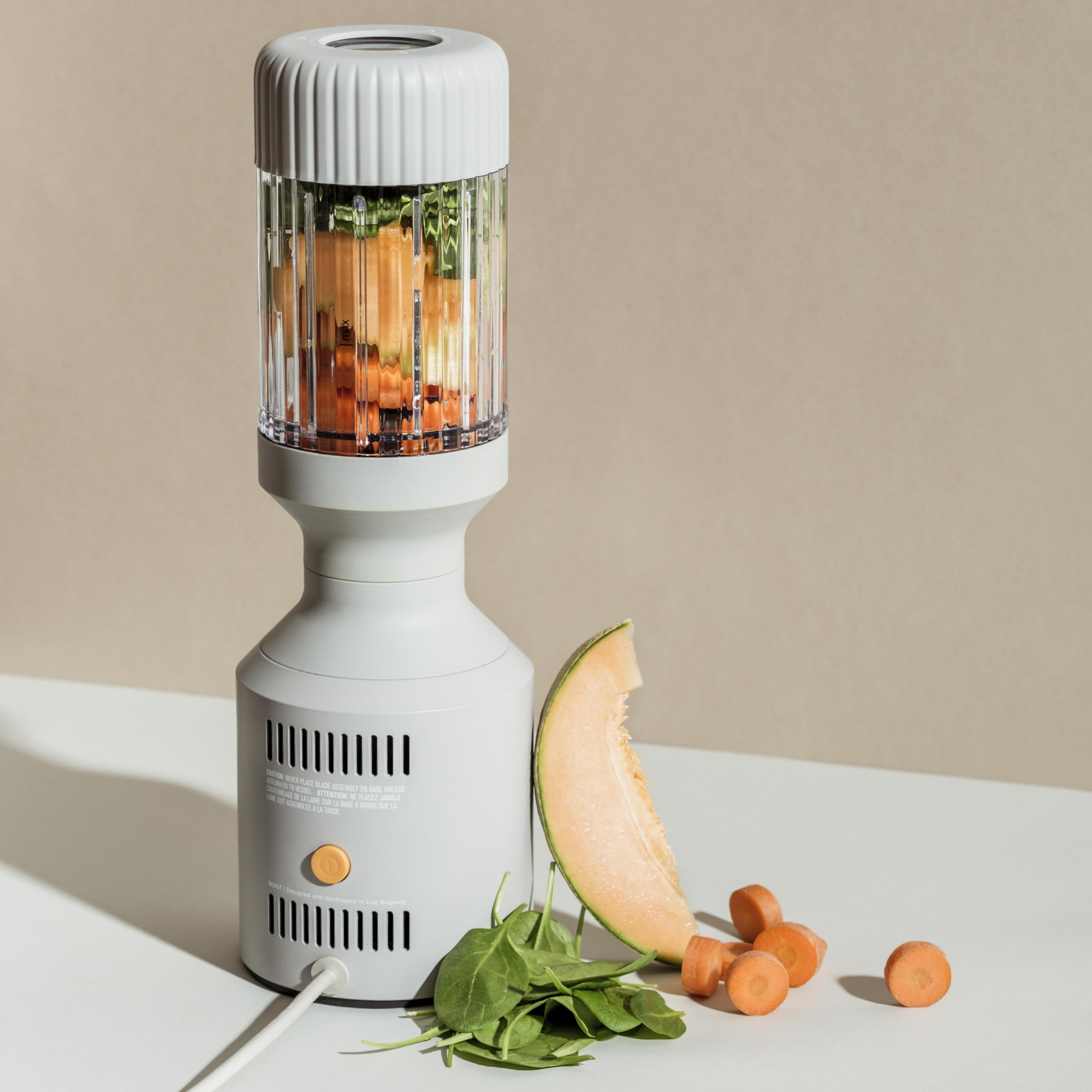 Beast Blender - High-Speed Professional Countertop Blender with Patented Technology, Portable Smoothie Maker for Shakes & Protein Drinks, Perfect for Home Kitchen & Gym - Includes Travel Straw Lid (Pebble Grey)