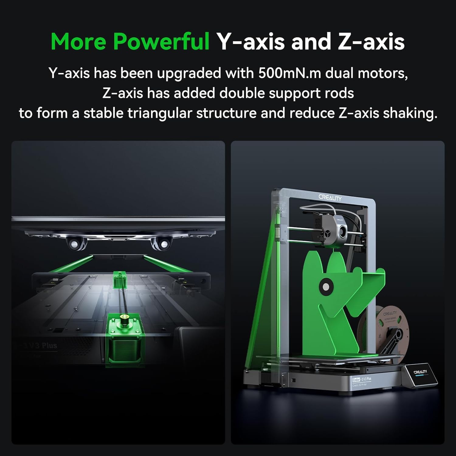 Creality ENDER 3 V3 PLUS Large CoreXY 3D Printer - 600mm/s High Speed Printing, 300x300x300mm Build Volume | Perfect for Home DIY Projects, Rapid Prototyping & Educational Use