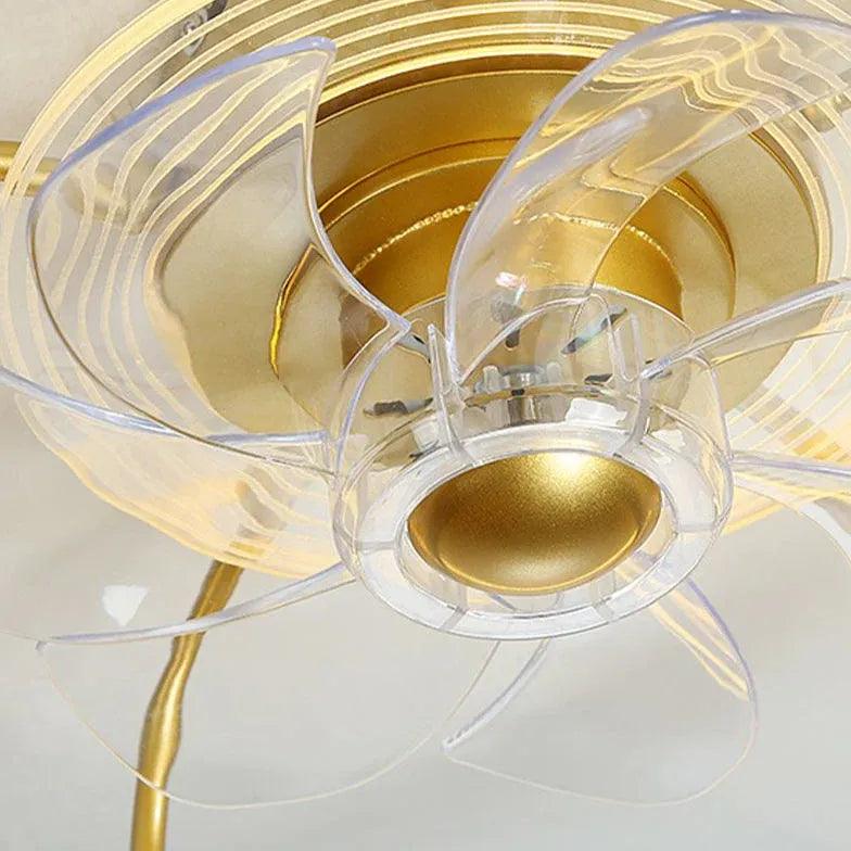 Pentagon Gold LED Ceiling Fan with Light Kit - Perfect for Bedroom, Living Room & Nursery - Energy Efficient & Quiet Operation