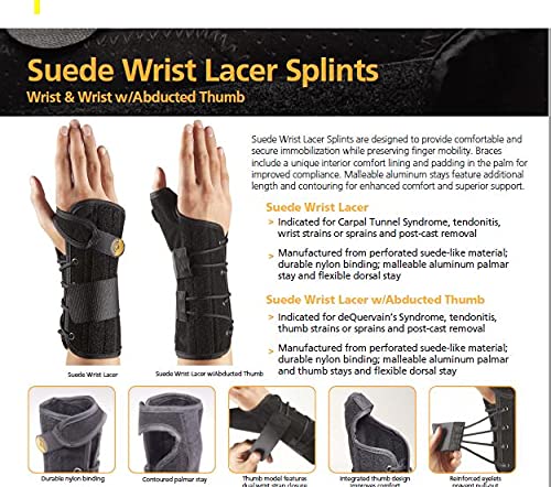 Corflex Suede Wrist LCR Splint with Abducted Thumb 8