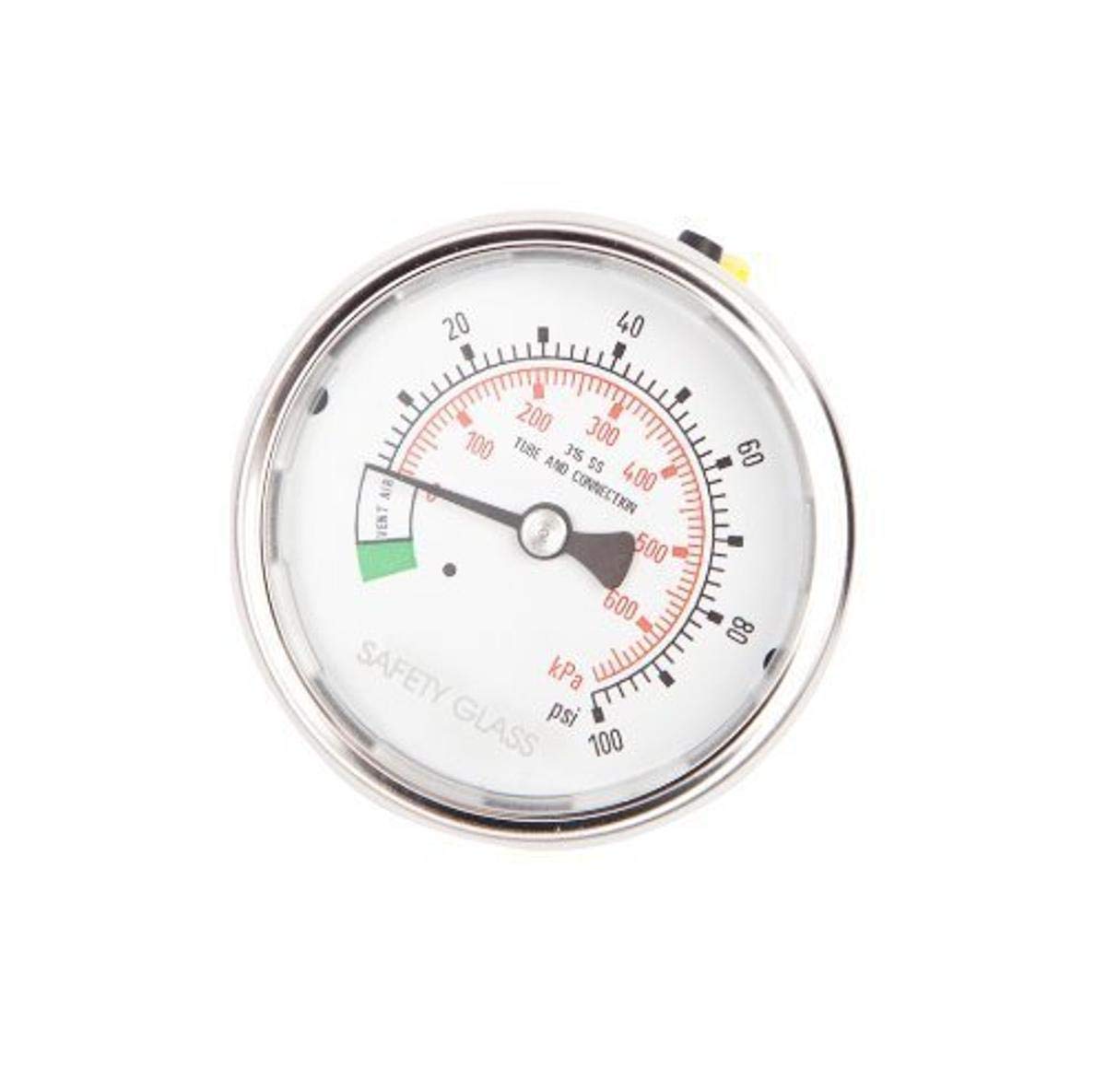 Southbend Range 4967-1 High Precision Pressure Gauge for Industrial & HVAC Systems - Monitor Air, Water & Gas Pressure in Commercial Applications