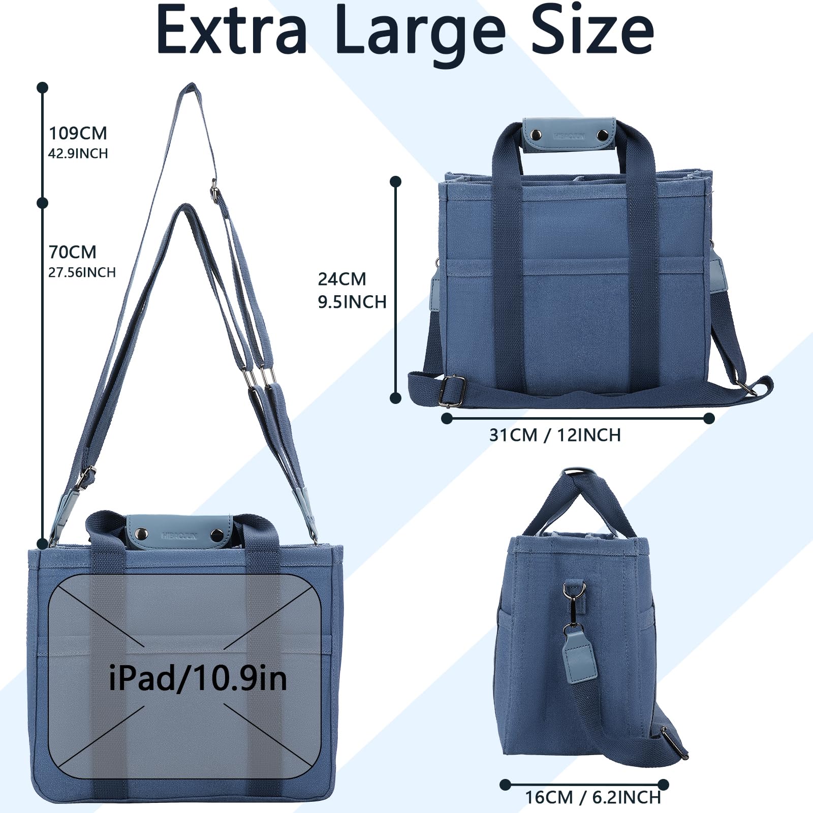 Stylish Large Tote Bag for Women with Multiple Compartments - Perfect Church Bible Bag, Laptop Tote & Fashionable Gift | Ideal for Work, Travel & Religious Activities