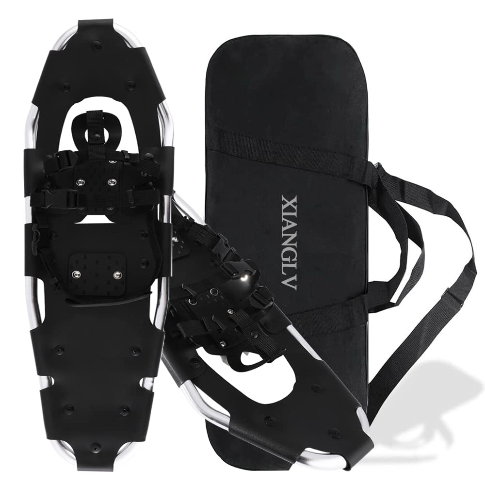 Lightweight Aluminum Alloy Snowshoes for Men, Women & Youth - 30 Inch Winter Terrain Snow Shoes with Carrying Tote Bag | Perfect for Hiking, Backpacking & Snowy Outdoor Adventures