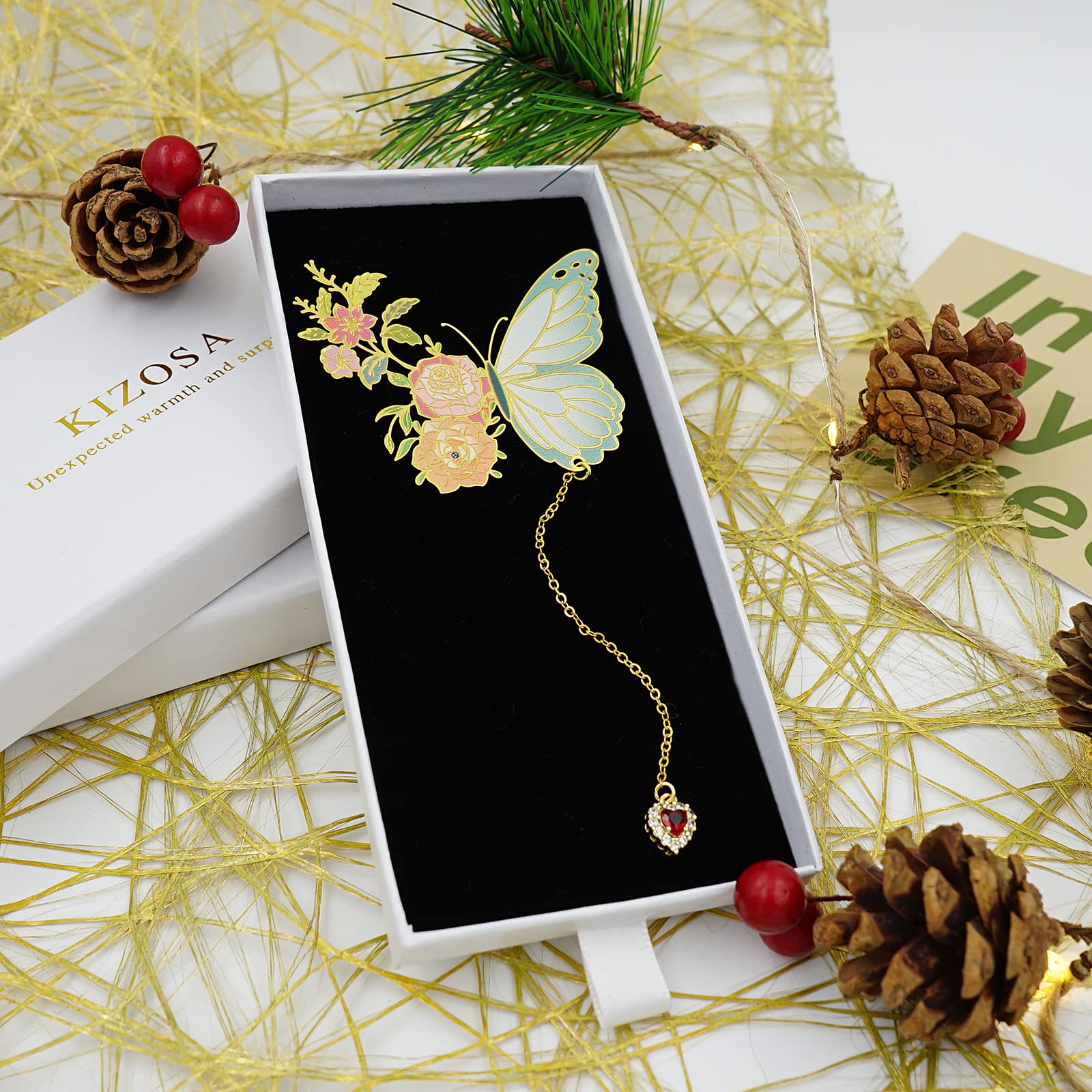 Cute Butterfly Metal Bookmarks for Women - Unique Funny Book Markers for Book Lovers, Teachers, Valentine's Day, Mother's Day, Christmas & Birthday Gifts - Perfect for Reading, Book Club Favors & Literary-Themed Presents
