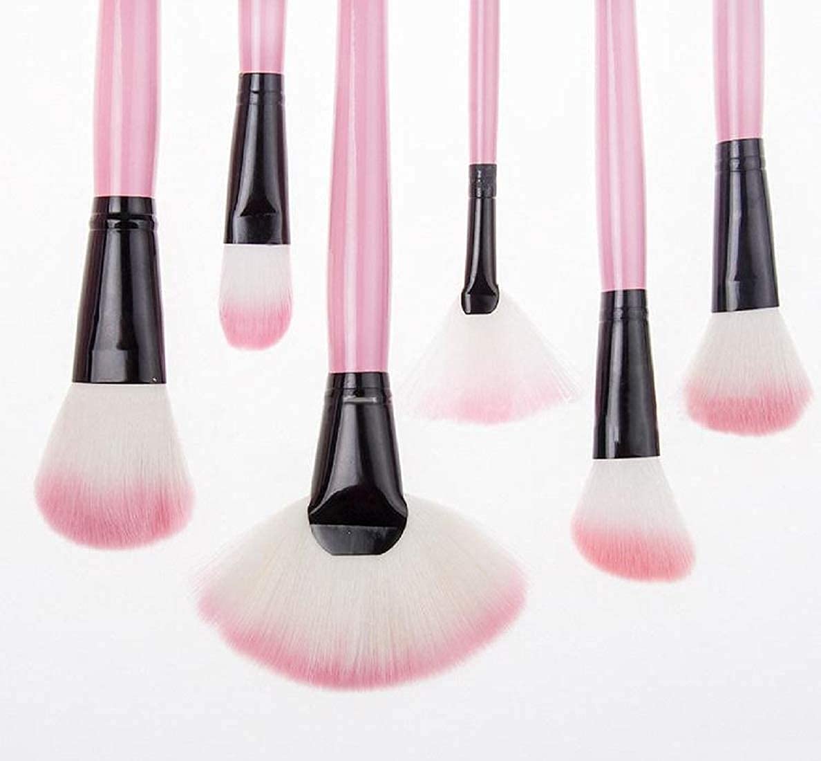 Premium 24-Piece URBANMAC Makeup Brush Set with Travel Case - Soft Pink | Professional Cosmetic Brushes for Foundation, Blending, Contouring | Perfect for Travel, Home & Salon Use