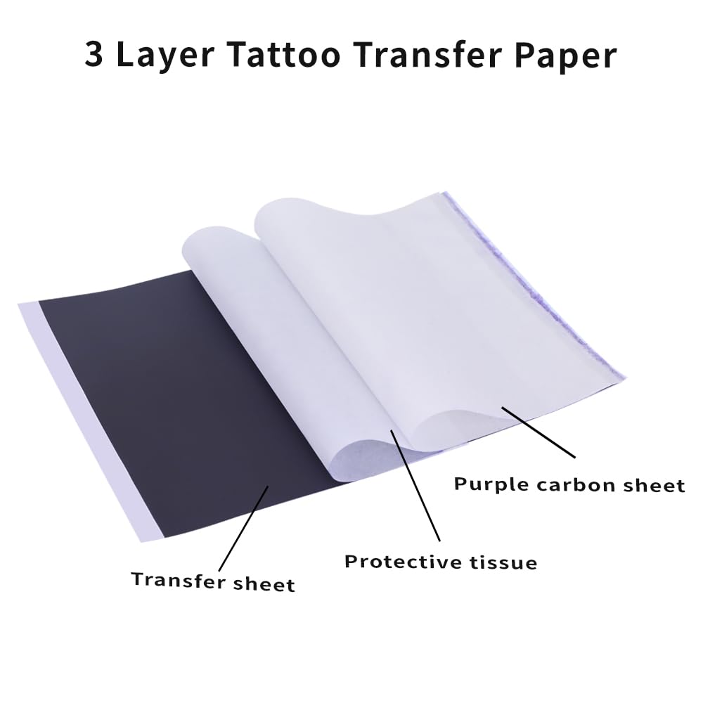 YILONG 50pcs Tattoo Stencil Paper - A4 Size (8.5x11