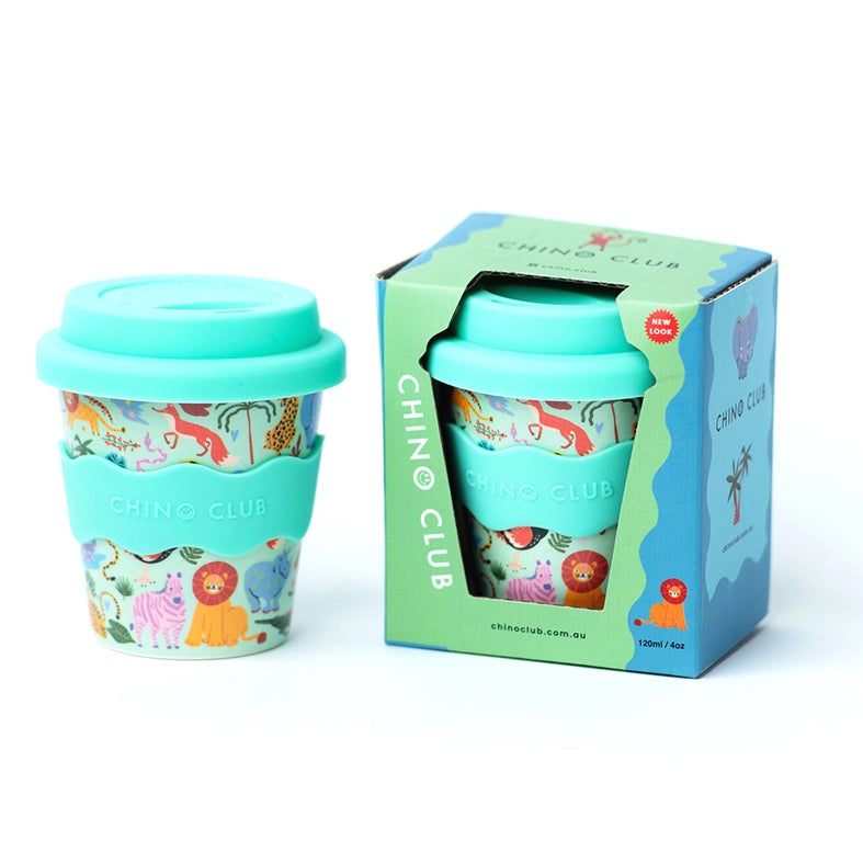Safari Themed Babyccino Cup 120ml - Leak-Proof Toddler Sippy Cup for Travel, Daycare & Home Use